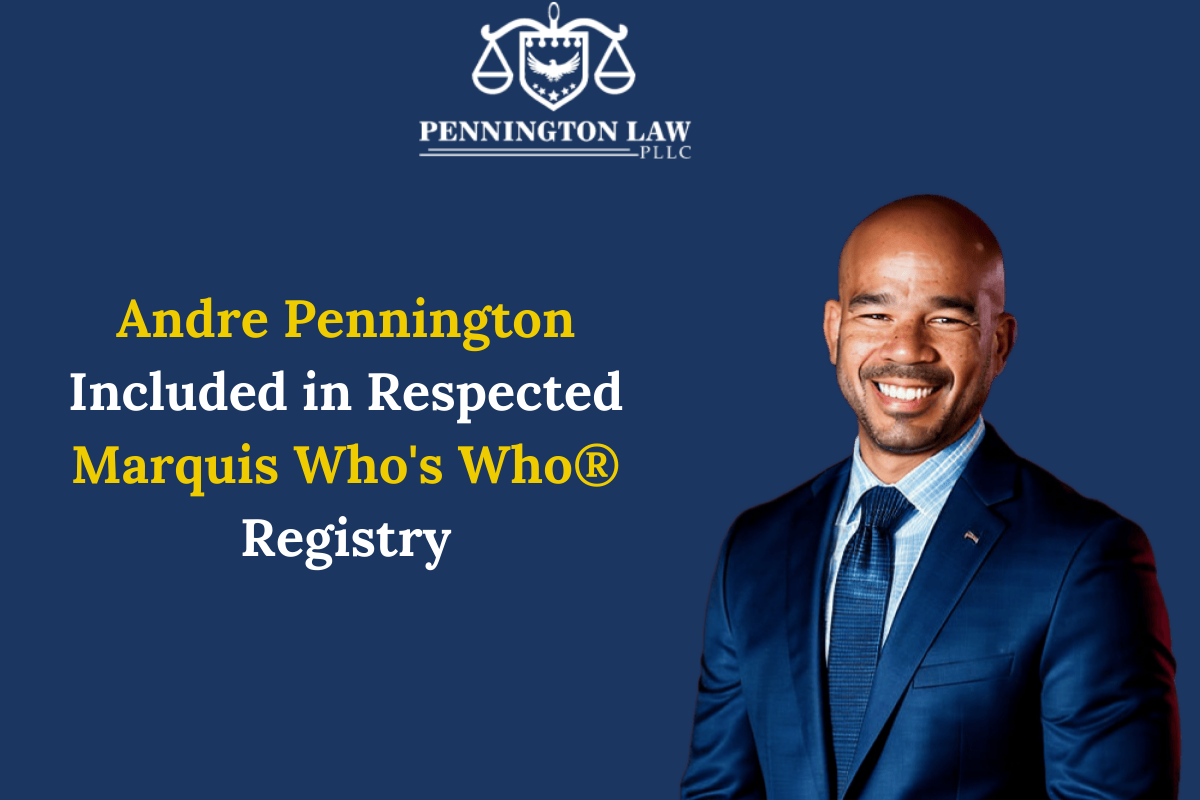 Andre Pennington Included in Respected Marquis Who's Who